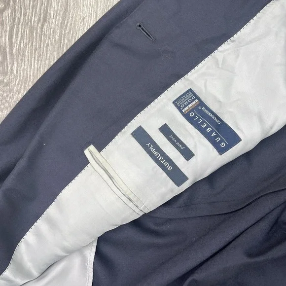 Suitsupply Blazer Mens 46L Navy Blue Pure Wool Guabello Jacket Sport Coat Lined